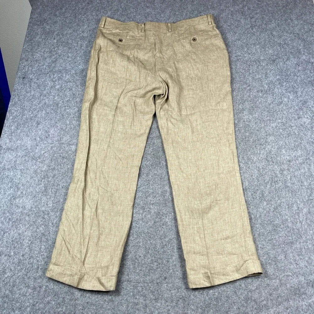 Murano Beige Linen Dress Pants